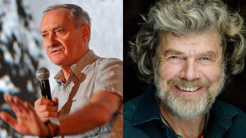 Los alpinistas Welicki y Messner 
