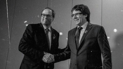 Noticiero catal&aacute;n: Quim Torra y Carles Puigdemont