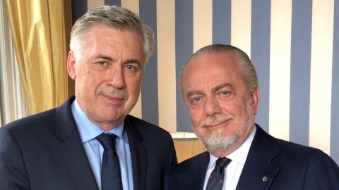 Ancelotti, con de Laurentis. 