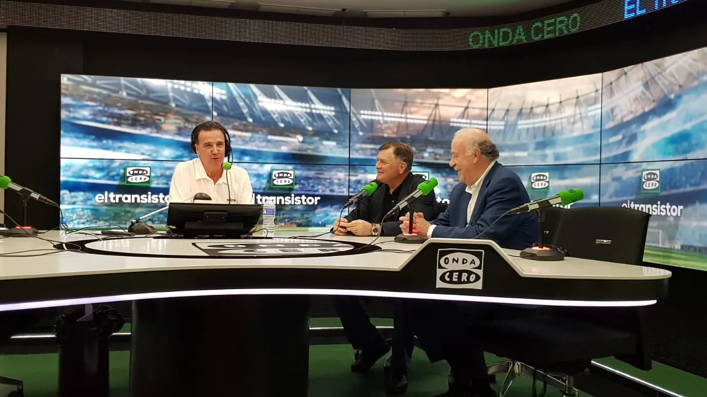 Camacho y Del Bosque en El Transistor con José Ramón de La Morena