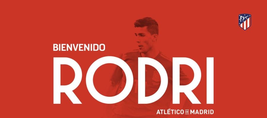 Rodri ficha por el Atlético de Madrid Rodri ficha por el Atlético de Madrid