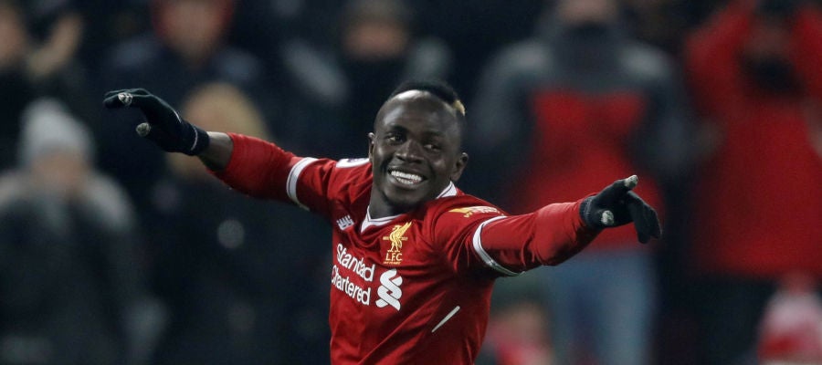 Mané celebra un gol con el Liverpool Mané celebra un gol con el Liverpool