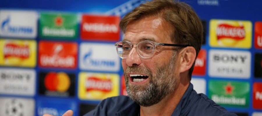 Klopp, durante la comparecencia de prensa previa a la final de Champions Klopp, durante la comparecencia de prensa previa a la final de Champions