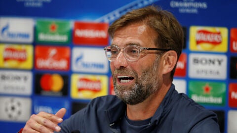 Klopp, durante la comparecencia de prensa previa a la final de Champions