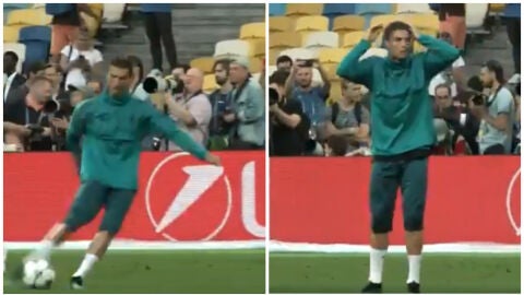 Ronaldo en el momento en el que dispar&oacute; 