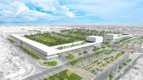 Simulaci&oacute;n del &aacute;rea proyectada para el campus tecnol&oacute;gico de Elche