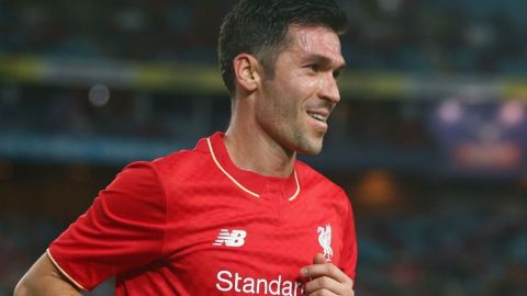 Luis Garc&iacute;a, en un partido con el Liverpool. 
