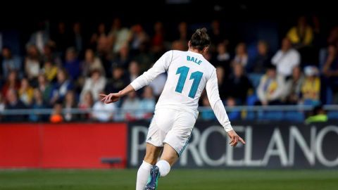 Gareth Bale celebra un gol con el Real Madrid. 