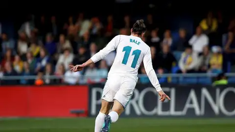 Gareth Bale celebra un gol con el Real Madrid. Gareth Bale celebra un gol con el Real Madrid.