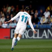 Gareth Bale celebra un gol con el Real Madrid. 