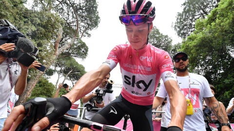 Froome en la victoria del Giro
