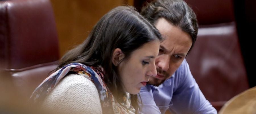 Irene Montero y Pablo Iglesias en el Congreso de los Diputados Irene Montero y Pablo Iglesias en el Congreso de los Diputados