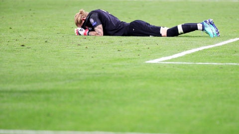 El portero Loris Karius de Liverpool 