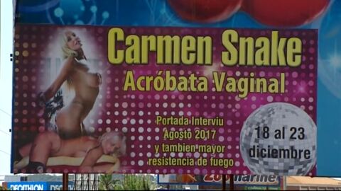 Pol&eacute;mica en Lepe por una "acr&oacute;bata vaginal"