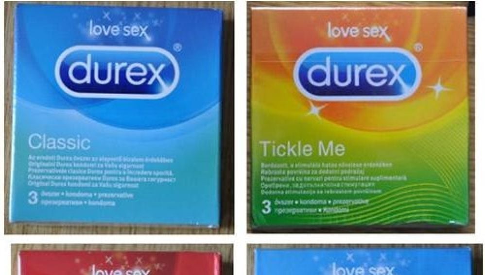 Las cajas de preservativos falsificados