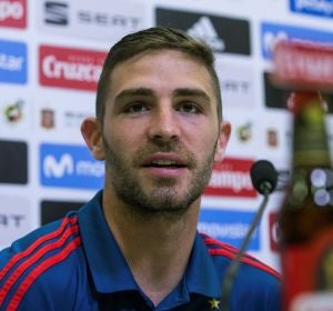 Yeray Álvarez, en sala de prensa Yeray Álvarez, en sala de prensa