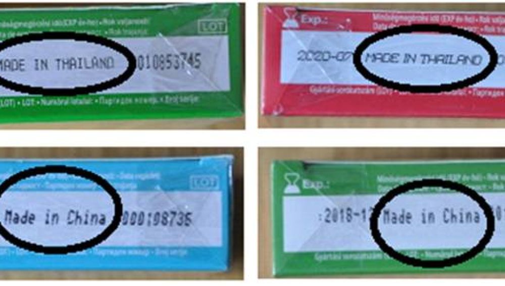 Preservativos falsificados