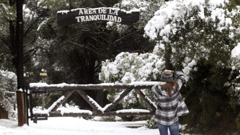 Imagen de archivo del Parque de los Villares de C&oacute;rdoba durante un temporal de nieve