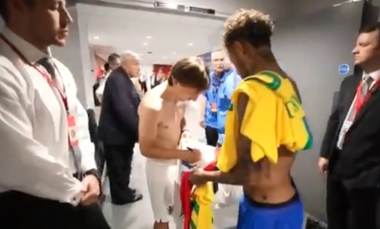 Modric a Neymar tras el Croacia - Brasil: "Te esperamos" Modric a Neymar tras el Croacia - Brasil: "Te esperamos"