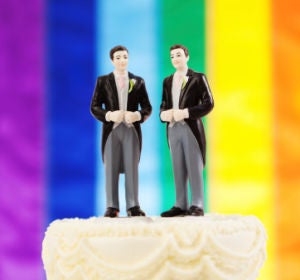Tarta de boda para una pareja gay Tarta de boda para una pareja gay