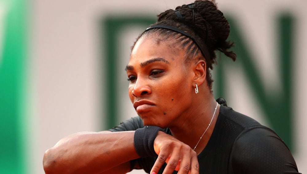 Serena Williams, en un partido de Roland Garros