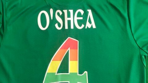 Los dorsales en apoyo a la comunidad LGTBI de la selecci&oacute;n irlandesa