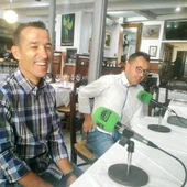 Tete y Crispi, del UMA Antequera, en el Mesón Cantarrana Tete y Crispi, del UMA Antequera, en el Mesón Cantarrana