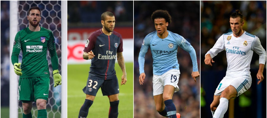 Oblak, Alves, Sané y Bale, ausentes en el Mundial de Rusia Oblak, Alves, Sané y Bale, ausentes en el Mundial de Rusia
