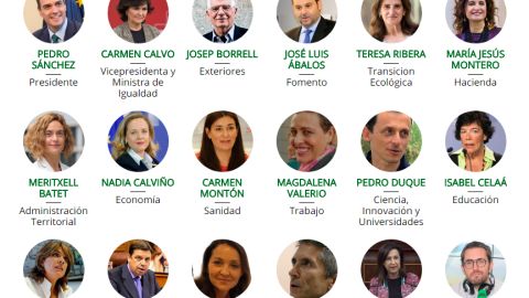 Lista de ministros del nuevo Gobierno de Pedro S&aacute;nchez