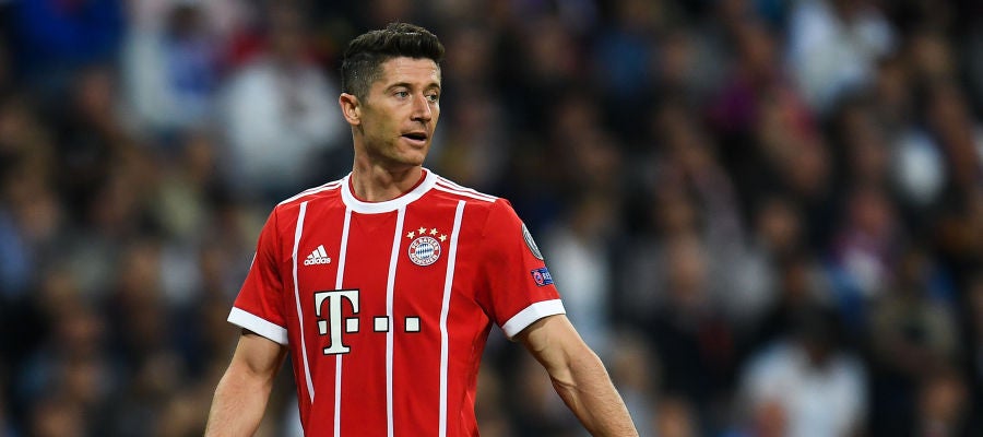 Lewandowski, en un partido con el Bayern de Múnich Lewandowski, en un partido con el Bayern de Múnich