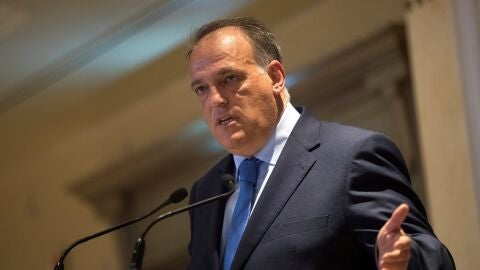 Javier Tebas comparece ante los medios