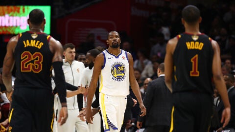 Kevin Durant, en el partido ante los Cavaliers
