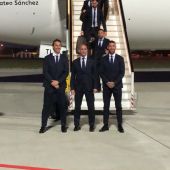 Lopetegui, Rubiales y Ramos, a la llegada de España a Krasnodar