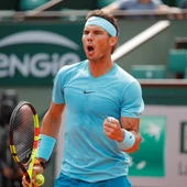 Nadal celebra un punto contra Schwartzman Nadal celebra un punto contra Schwartzman