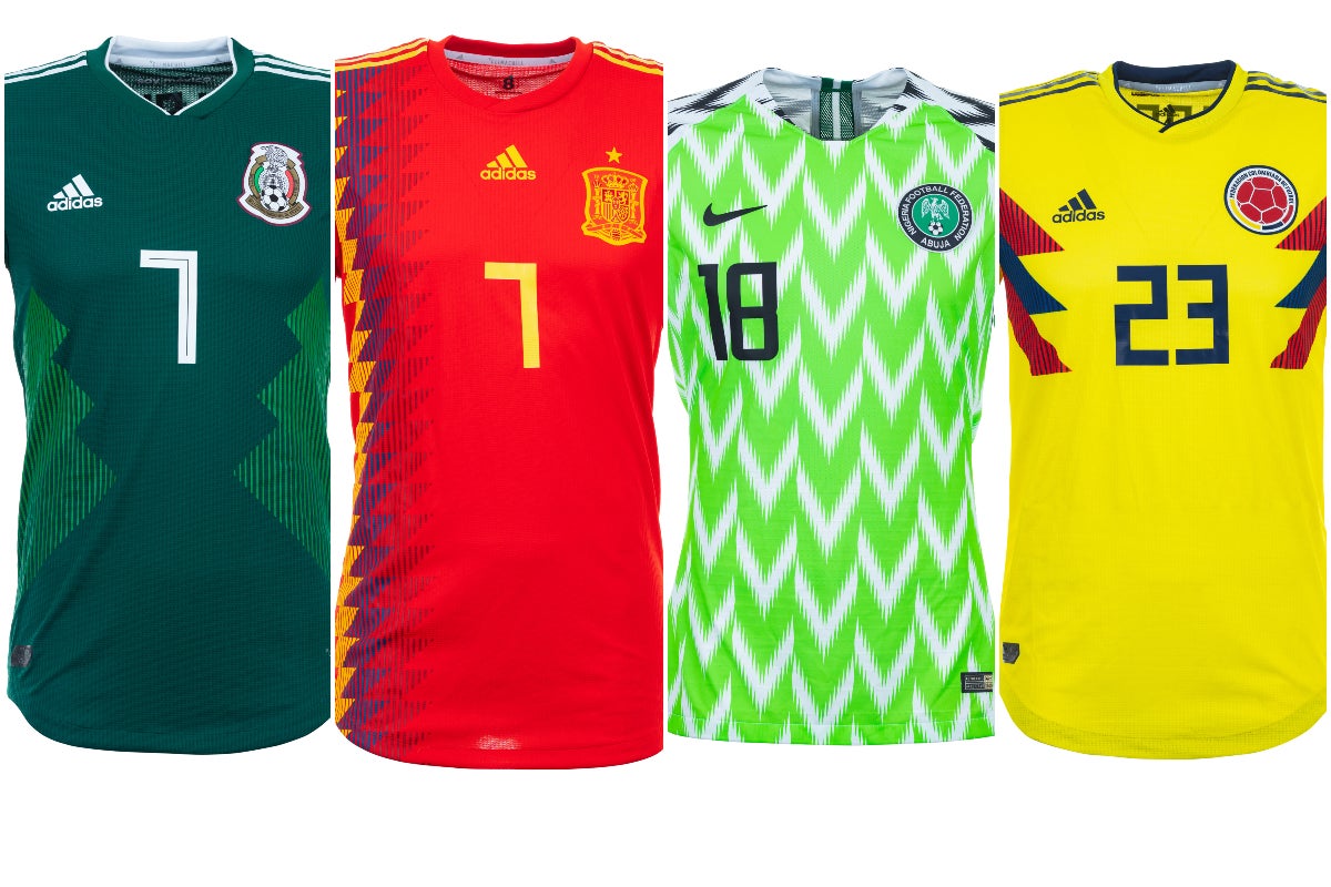 <p>Las 32 camisetas de las selecciones en el Mundial de Rusia 2018</p> <p>Las 32 camisetas de las selecciones en el Mundial de Rusia 2018</p>