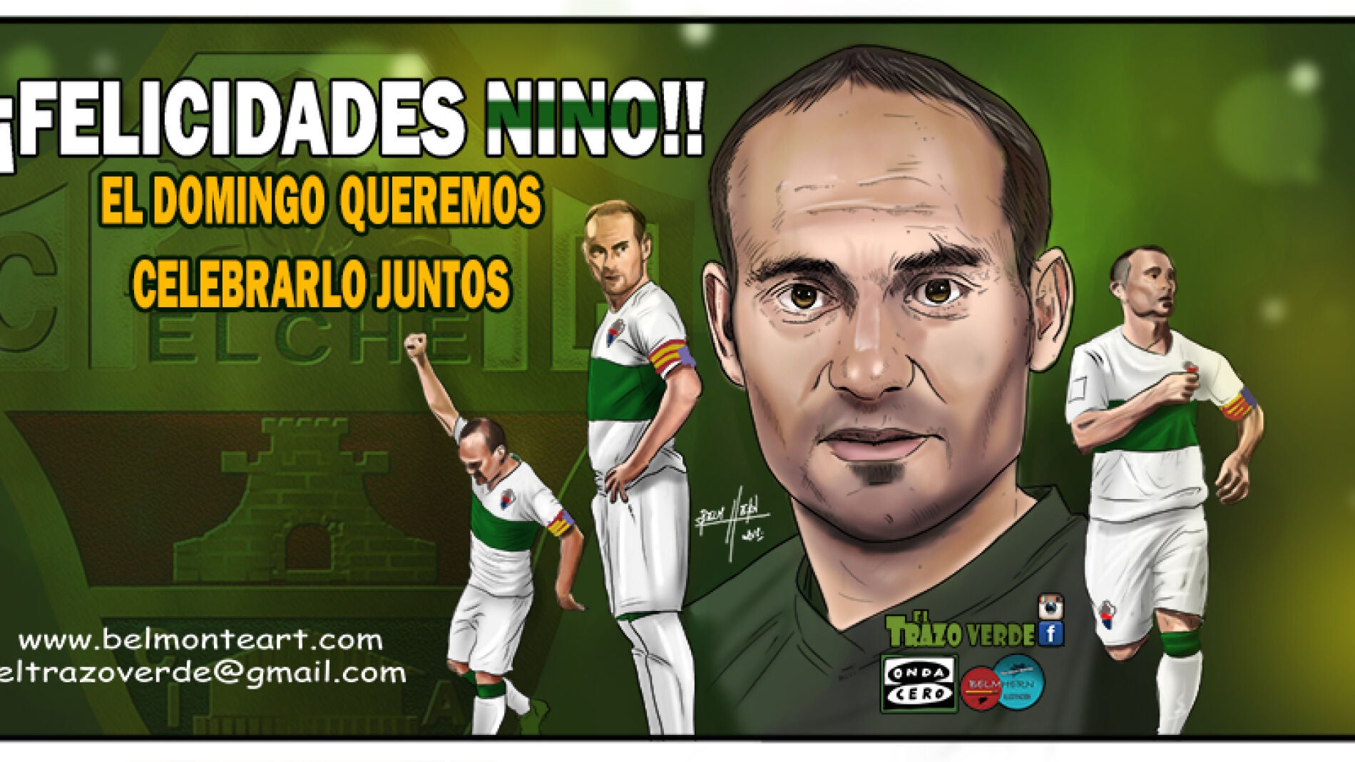 El delantero almeriense Nino cumplirá el domingo 38 años jugando en Mareo con el Elche ante el Sporting B.