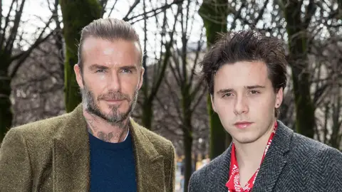 David Beckham y su hijo Brooklyn David Beckham y su hijo Brooklyn