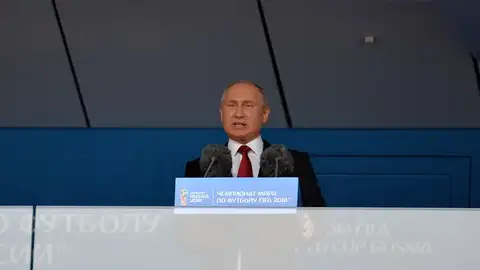 Putin durante la ceremonia inaugural del Mundial de Rusia 2018 Putin durante la ceremonia inaugural del Mundial de Rusia 2018