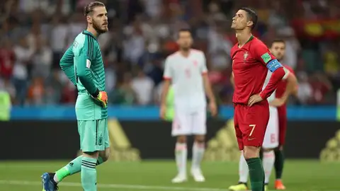 David de Gea, en el partido de España ante el Mundial. David de Gea, en el partido de España ante el Mundial.