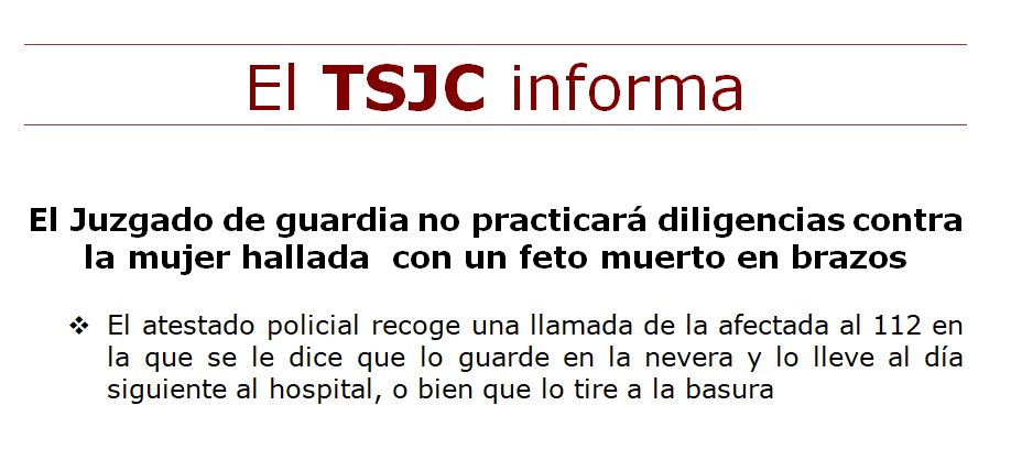 <p>Suspenden al médico que sugirió a madre que sufrió aborto tirar el feto</p> <p>Suspenden al médico que sugirió a madre que sufrió aborto tirar el feto</p>