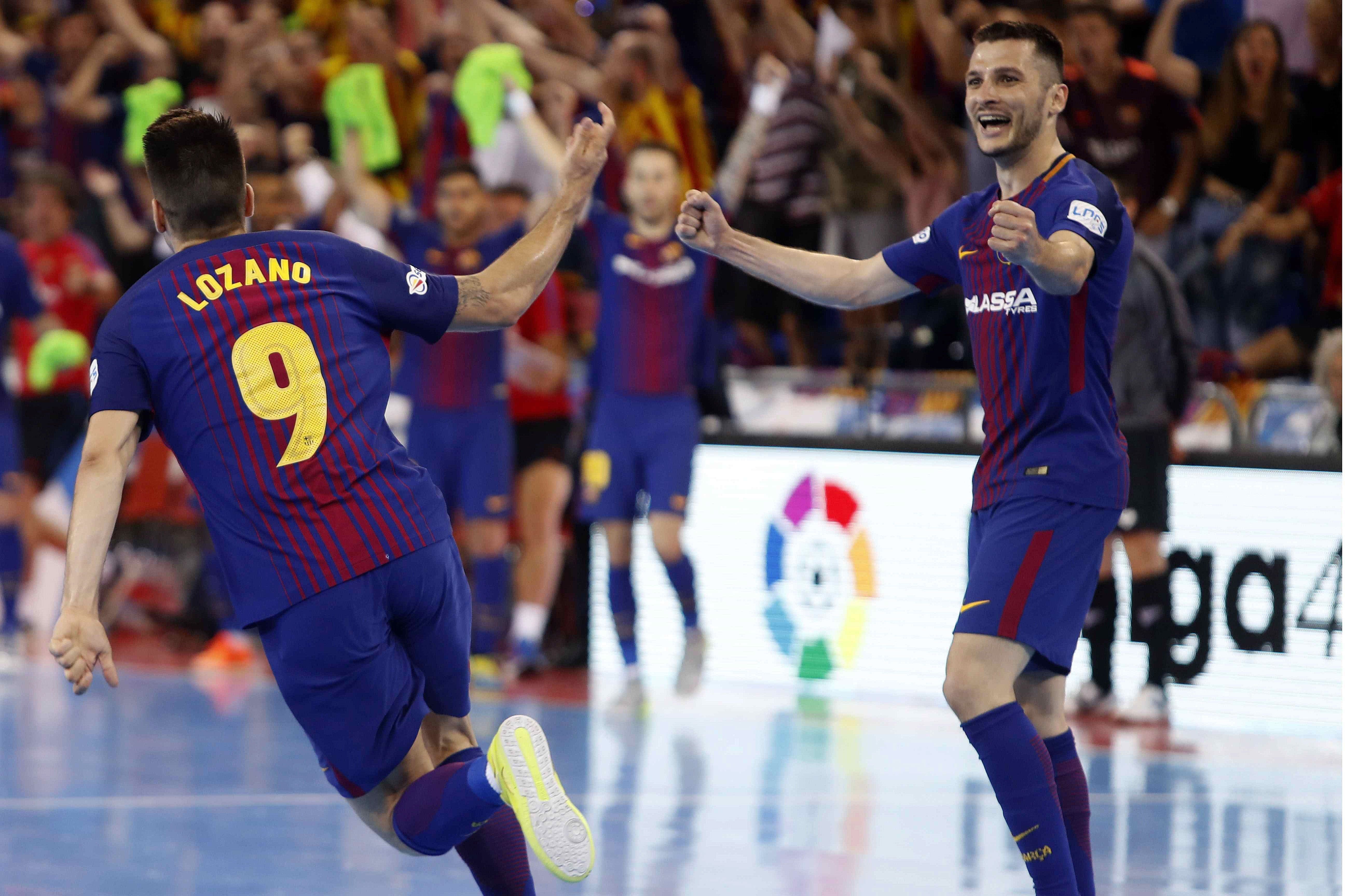 El Barcelona fuerza en los penaltis el quinto partido ante Movistar Inter en la final de fútbol sala El Barcelona fuerza en los penaltis el quinto partido ante Movistar Inter en la final de fútbol sala