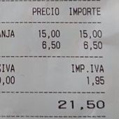 Cuenta de un bar en Palma de Mallorca