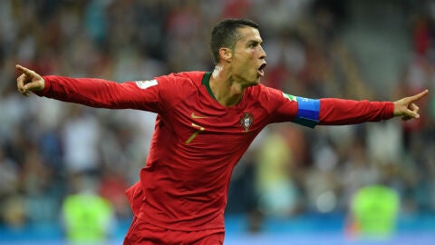 Ronaldo celebra un gol