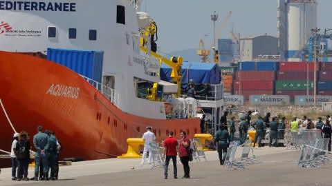 El buque Aquarius en Valencia