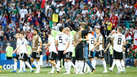 Jugadores de Alemania, cabizbajos