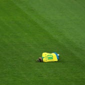 Neymar se duele en el partido contra Suiza