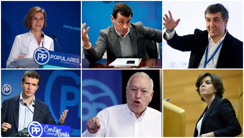 Los aspirantes a presidir el PP aprovechan los pasillos del Congreso para ganar apoyos Los aspirantes a presidir el PP aprovechan los pasillos del Congreso para ganar apoyos