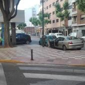 Zona de la calle Alarcos donde el herido fue atentido tras huir del Parque de Gasset