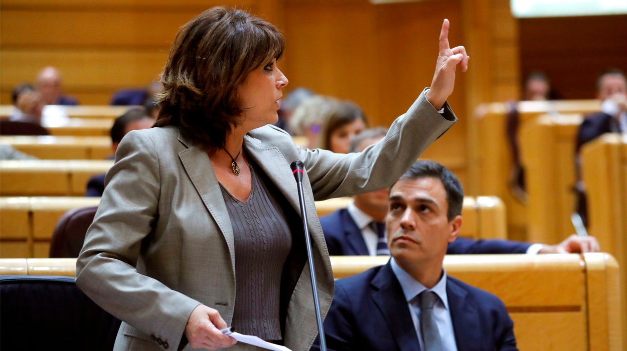 <p> La ministra de Justicia afirma que "la prisión permanente revisable es una pena inhumana"</p> <p> La ministra de Justicia afirma que "la prisión permanente revisable es una pena inhumana"</p>