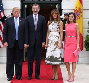 Donald Trump y su esposa, Melania, reciben a los Reyes de España en la Casa Blanca Donald Trump y su esposa, Melania, reciben a los Reyes de España en la Casa Blanca